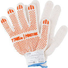 Перчатки хлопчатобумажные с ПВХ точечным покрытием STARTUL с логотипом 7745/Мастак 