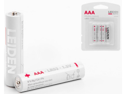 Батарейка AAA LEIDEN ELECTRIC 1,5 V алкалиновая 4 штуки 