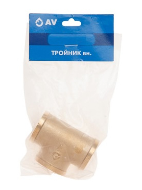 Тройник латунный редукционный AV ENGINEERING