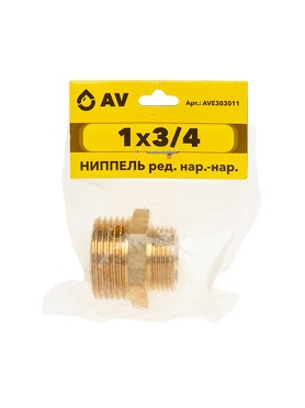 Ниппель латунный редукционный AV ENGINEERING