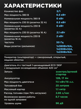 Генератор бензиновый ECO PE-9001E3FP