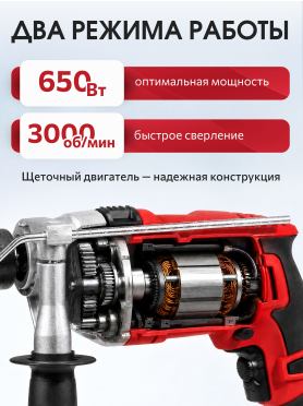 Дрель ударная WORTEX DS 1306-2