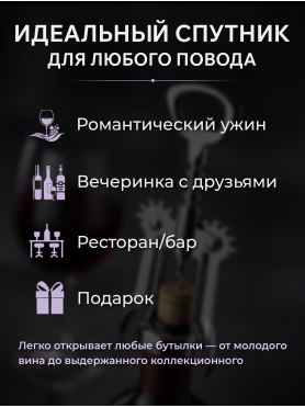 Штопор PERFECTO LINEA Chef с крылышками 