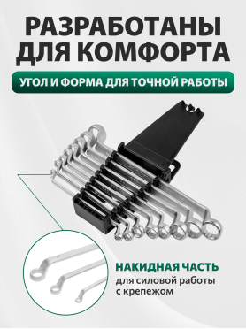 Набор ключей накидных 6-22 мм 8 предметов PRO STARTUL GT 