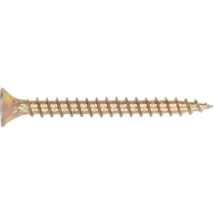 Шуруп универсальный потай желтый цинк STARFIX полная резьба