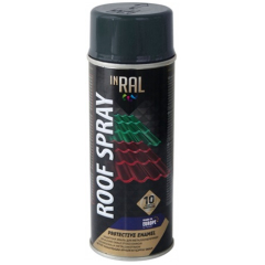 Эмаль аэрозольная для металлических конструкций серый 7016 INRAL Roof Spray 400 мл 