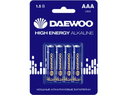 Батарейка ААА LR03 DAEWOO High Energy 1,5 V алкалиновая 4 штуки 