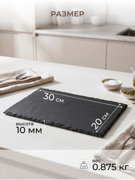 Блюдо из сланца прямоугольное PERFECTO LINEA 30х20 см 