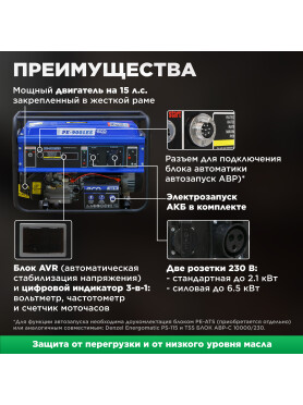 Генератор бензиновый ECO PE-9001ES