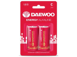 Батарейка C LR14 DAEWOO Energy 1,5 V алкалиновая 2 штуки 