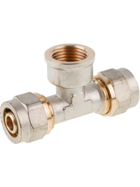 Тройник латунный 1/2"х16 (2.0) с внутренней резьбой AV ENGINEERING 