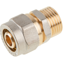 Ниппель латунный наружная 16(2.0)х1/2" AV ENGINEERING 