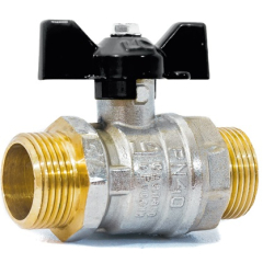 Кран шаровой 1/2" наружняя резьба бабочка LD PN 40 (LD47.304.15)