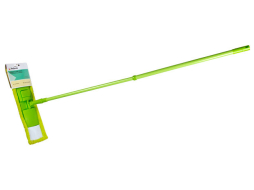 Швабра для пола PERFECTO LINEA Solid с насадкой из микрофибры зеленая 