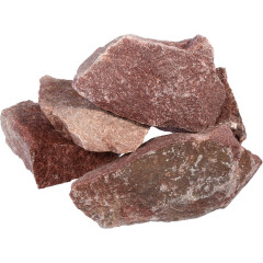 Камень для бани и сауны БАННЫЕ ШТУЧКИ Кварцит малиновый колотый (03715)