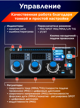 Полуавтомат сварочный SOLARIS MIG-201
