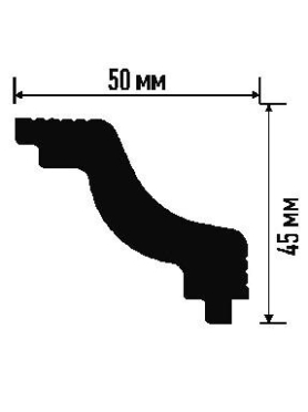 Плинтус потолочный ПЛИНТЭКС K 50/45