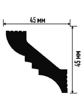 Плинтус потолочный ПЛИНТЭКС L 45/45