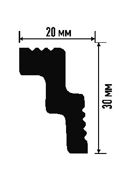Плинтус потолочный ПЛИНТЭКС F 20/30