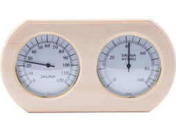 Термометр-гигрометр для бани и сауны САУНАОПТ ТН-20L Овал Очки липа