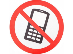 Знак-наклейка REXANT Использование мобильных телефонов запрещено 150х150 мм 
