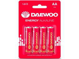 Батарейка AA DAEWOO Energy 1,5 V алкалиновая 4 штуки 