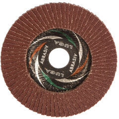 Круг лепестковый 125х22,2 мм P80 плоский LUGAABRASIV КЛТ1 