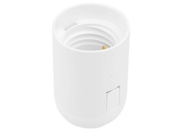 Патрон для лампочки Е27 термостойкий пластик подвесной ЮПИТЕР белый 