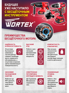Секатор аккумуляторный WORTEX CBS 2535 ALL1