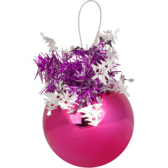 Игрушка елочная МОРОЗКО Шар Сюрприз 7,5 см розовый глянцевый 