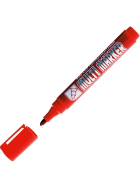 Маркер перманентный фетровый CROWN Multi Marker красный 