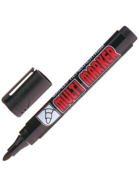 Маркер перманентный фетровый CROWN Multi Marker черный 