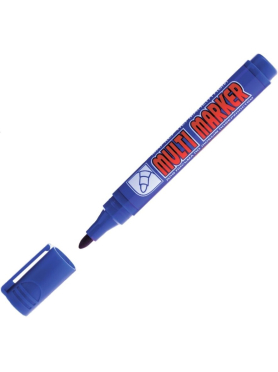 Маркер перманентный фетровый CROWN Multi Marker синий 