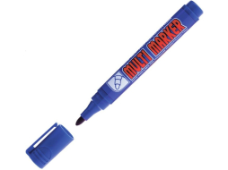 Маркер перманентный фетровый CROWN Multi Marker синий 