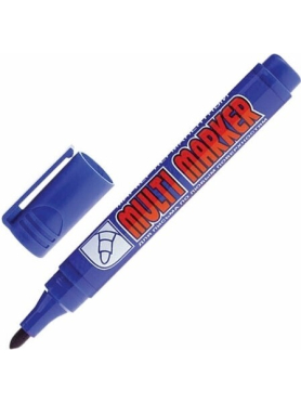 Маркер перманентный фетровый CROWN Multi Marker синий 