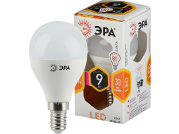 Лампа светодиодная E14 ЭРА STD LED P45 9 Вт 2700К 