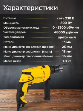 Дрель ударная MOLOT MDS 1309-1