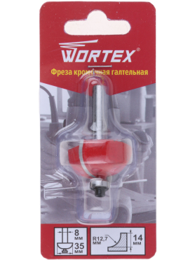 Фреза по дереву кромочная галтельная 35х14 мм WORTEX 