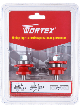 Набор рамочных фрез по дереву 2 штуки WORTEX 