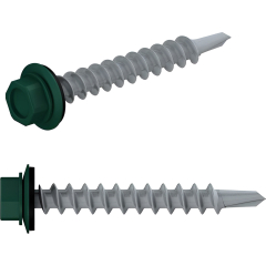 Саморез кровельный с прокладкой 4,8 мм сверло PT1 по дереву RAL STARFIX