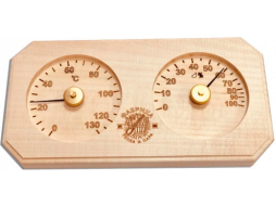 Термометр-гигрометр для бани и сауны МОЯ БАНЯ Банная станция 2 прямоугольник СК БС-2 