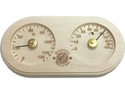 Термометр-гигрометр для бани и сауны МОЯ БАНЯ Банная станция 1 очки СК БС-1 