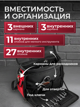 Сумка для инструмента WORTEX WB 4030 
