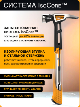 Молоток-гвоздодер 0,57 кг FISKARS L 