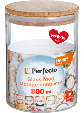 Банка стеклянная для сыпучих продуктов PERFECTO LINEA Handy 34-102