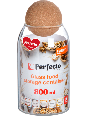 Банка стеклянная для сыпучих продуктов PERFECTO LINEA Handy 34-10хххх