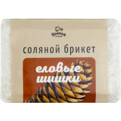 Плитка соляная для бани и сауны БАННАЯ ЛИНИЯ Еловые шишки 1200 г 