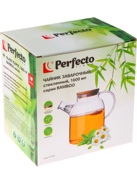 Заварочный чайник стеклянный PERFECTO LINEA Bamboo 1,6 л 