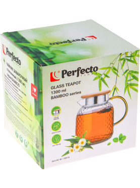 Заварочный чайник стеклянный PERFECTO LINEA Bamboo 1,3 л 