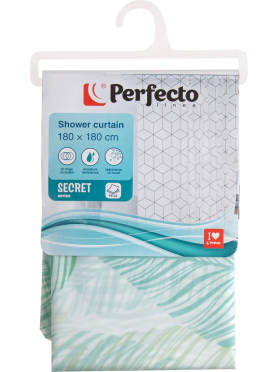 Штора для ванной комнаты 180х180 с кольцами PERFECTO LINEA Secret